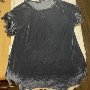 Blue Velvet oversized top